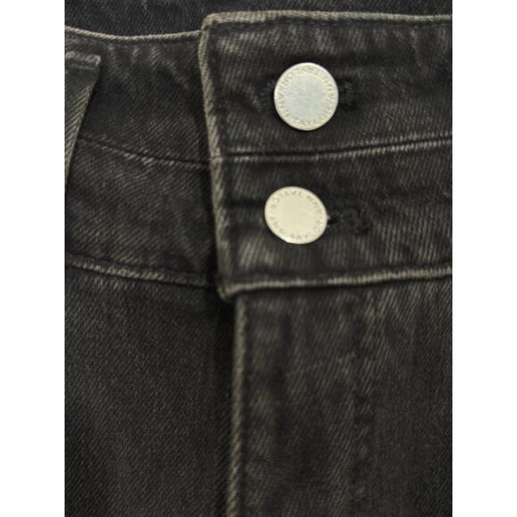 Ann Taylor Sz 2 Sculpting Pocket High Rise Straight Crop Jeans In Washed Black - Picture 9 of 9